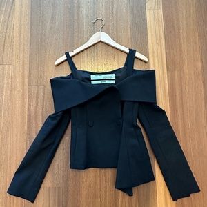 Women's Off-White Asymmetrical Blazer - image 1